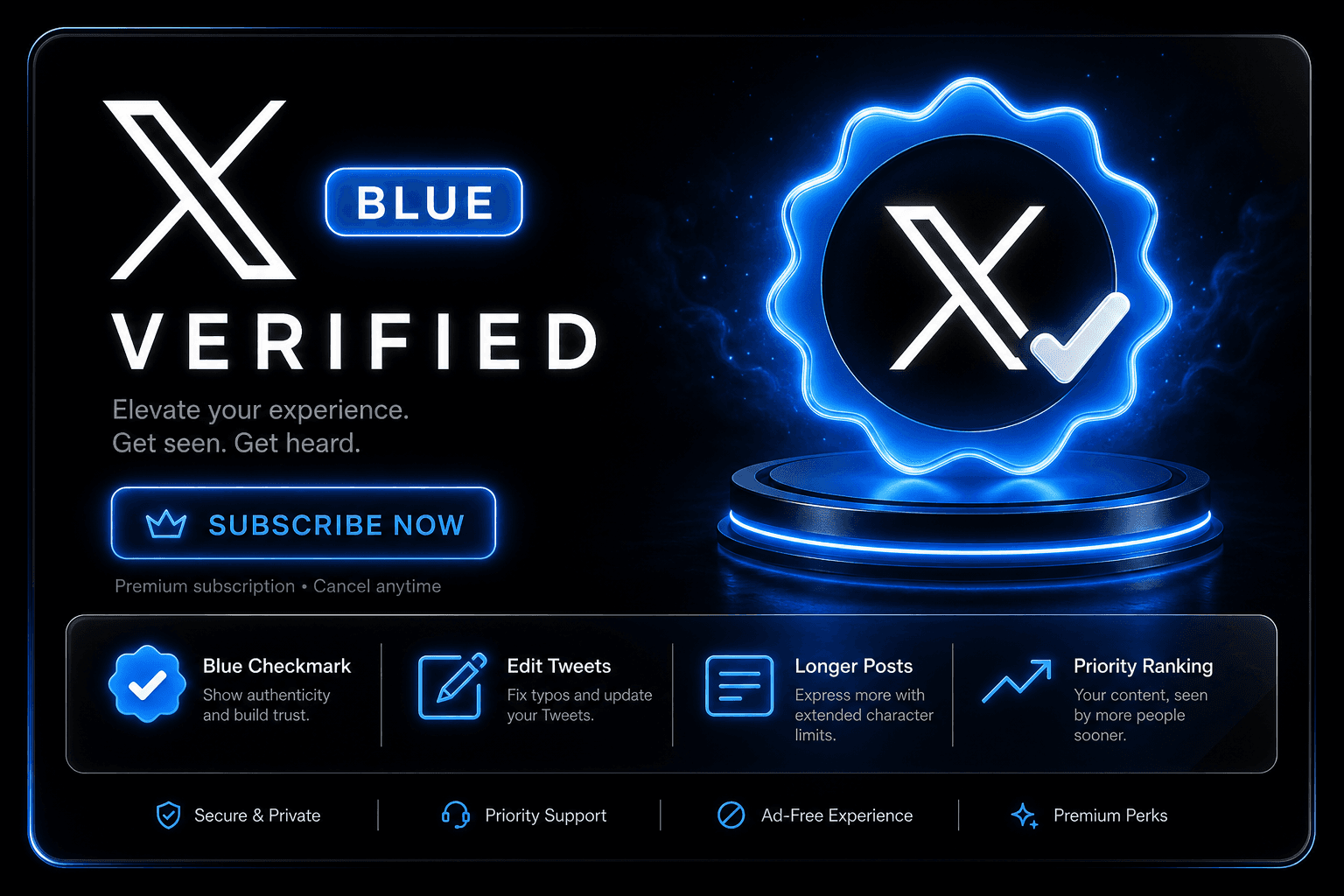 Twitter / X Blue (Verified Badge)